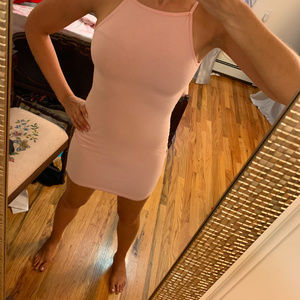 American apparel baby pink bodycon dress